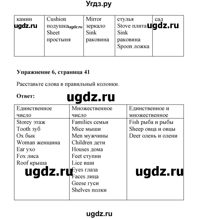 ГДЗ (Решебник) по английскому языку 7 класс Морська Л.И. / страница номер / 41(продолжение 2)