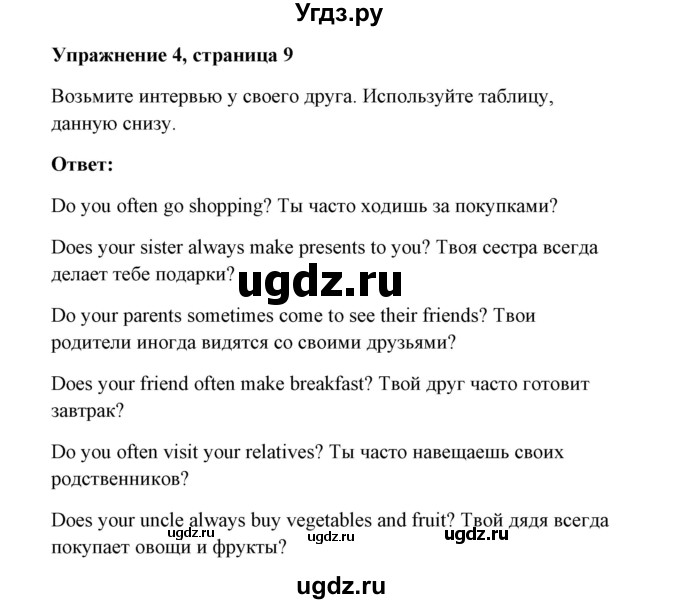 ГДЗ (Решебник) по английскому языку 7 класс Морська Л.И. / страница номер / 9