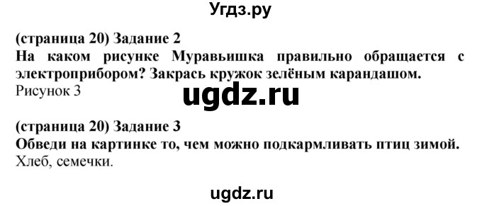 ГДЗ (Решебник) по окружающему миру 1 класс (проверочные работы) Плешаков А.А. / страница номер / 20