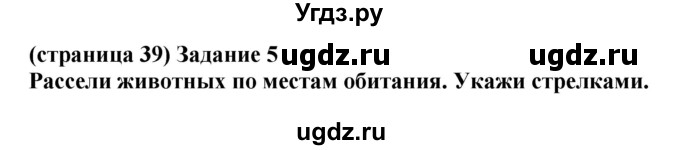 ГДЗ (Решебник) по окружающему миру 1 класс (проверочные работы) Плешаков А.А. / страница номер / 39