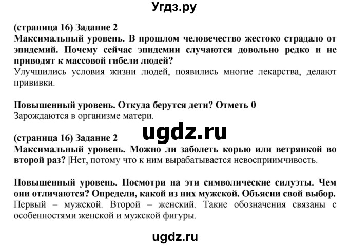 ГДЗ (Решебник ) по окружающему миру 4 класс (проверочные и контрольные работы) Вахрушев А.А. / часть 1. Страницы / 16