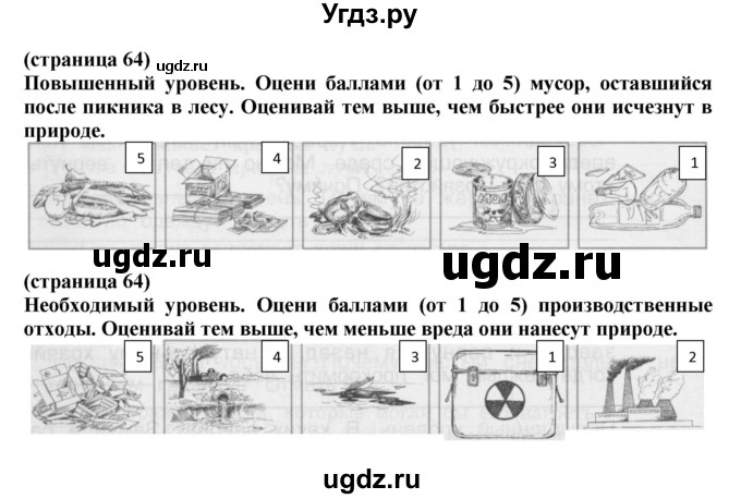 ГДЗ (Решебник ) по окружающему миру 4 класс (проверочные и контрольные работы) Вахрушев А.А. / часть 1. Страницы / 64