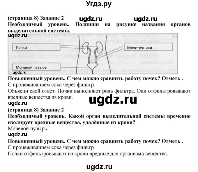 ГДЗ (Решебник ) по окружающему миру 4 класс (проверочные и контрольные работы) Вахрушев А.А. / часть 1. Страницы / 8