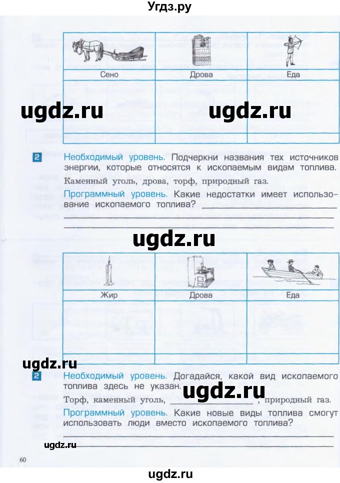 ГДЗ (Тетрадь) по окружающему миру 4 класс (проверочные и контрольные работы) Вахрушев А.А. / часть 1. Страницы / 60