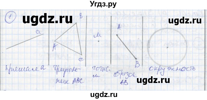 ГДЗ (Решебник) по геометрии 7 класс (рабочая тетрадь) Дудницын Ю.П. / задача номер / 1