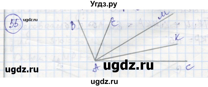 ГДЗ (Решебник) по геометрии 7 класс (рабочая тетрадь) Дудницын Ю.П. / задача номер / 55