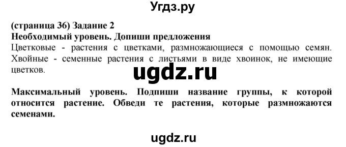 ГДЗ (Решебник) по окружающему миру 3 класс (проверочные и контрольные работы) Вахрушев А.А. / часть 1 (страница) / 36