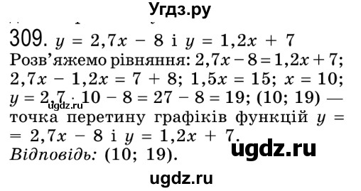 ГДЗ (Решебник №2) по алгебре 8 класс Мерзляк А.Г. / вправи номер / 309