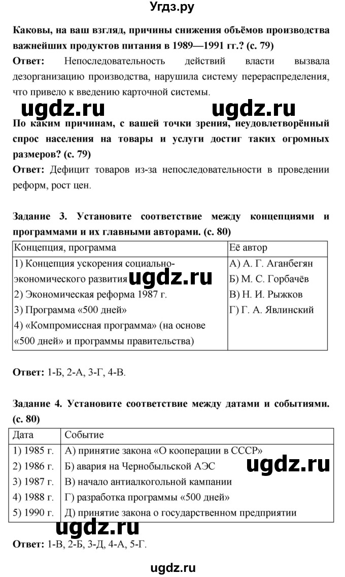 ГДЗ (Решебник) по истории 10 класс (рабочая тетрадь) Данилов А.А. / параграф номер / 40(продолжение 4)