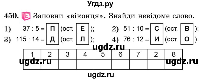 ГДЗ (Учебник) по математике 5 класс Истер О.С. / вправа номер / 450