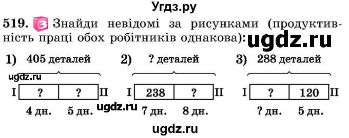 ГДЗ (Учебник) по математике 5 класс Истер О.С. / вправа номер / 519