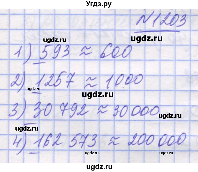 ГДЗ (Решебник №1) по математике 5 класс Истер О.С. / вправа номер / 1203