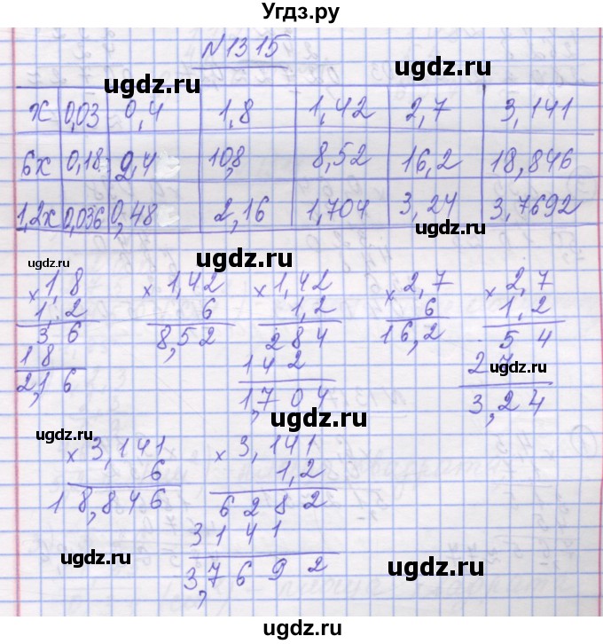 ГДЗ (Решебник №1) по математике 5 класс Истер О.С. / вправа номер / 1315