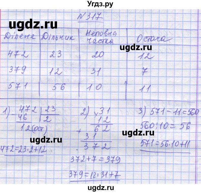 ГДЗ (Решебник №1) по математике 5 класс Истер О.С. / вправа номер / 317