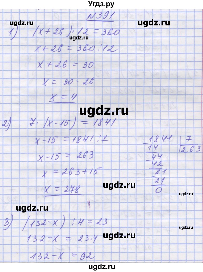 ГДЗ (Решебник №1) по математике 5 класс Истер О.С. / вправа номер / 391