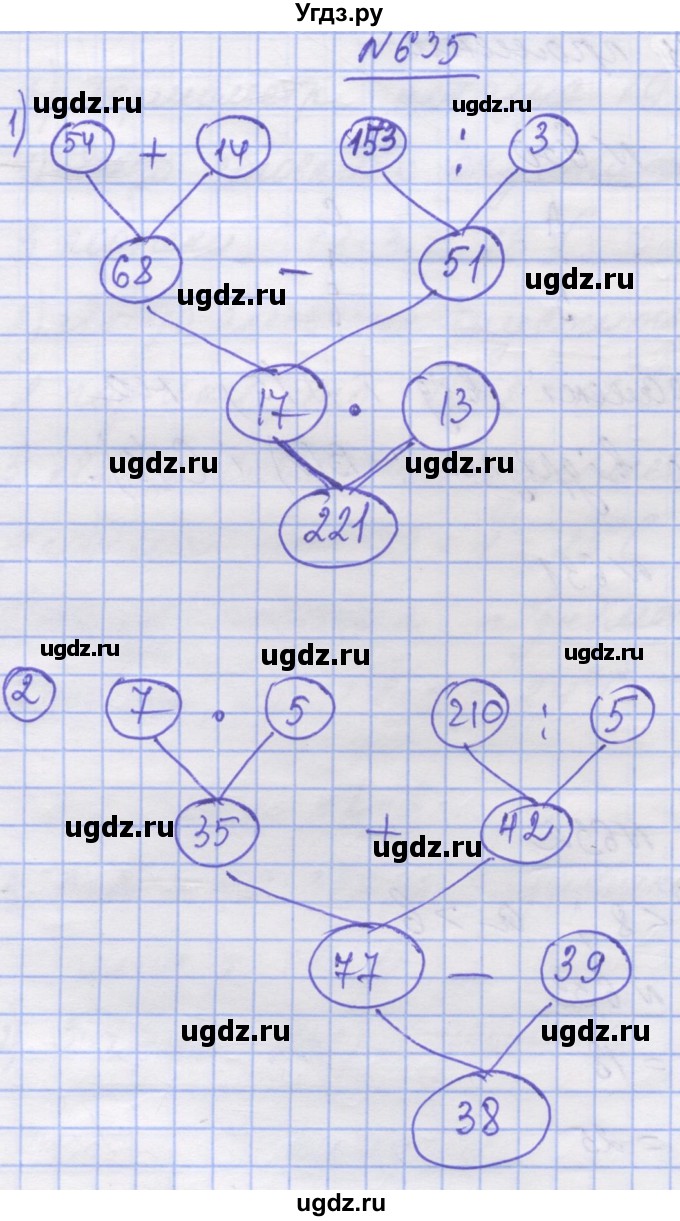 ГДЗ (Решебник №1) по математике 5 класс Истер О.С. / вправа номер / 635