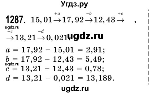 ГДЗ (Решебник №2) по математике 5 класс Истер О.С. / вправа номер / 1287