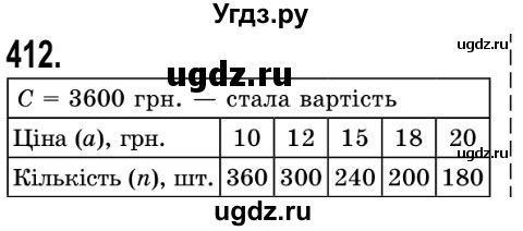 ГДЗ (Решебник №2) по математике 5 класс Истер О.С. / вправа номер / 412