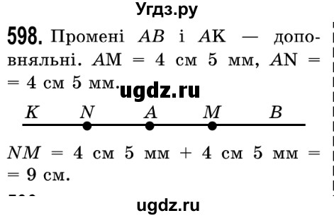 ГДЗ (Решебник №2) по математике 5 класс Истер О.С. / вправа номер / 598