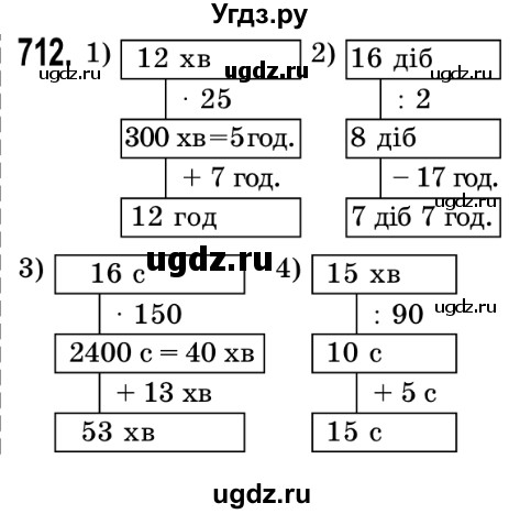 ГДЗ (Решебник №2) по математике 5 класс Истер О.С. / вправа номер / 712