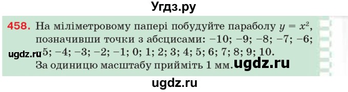 ГДЗ (Учебник) по алгебре 8 класс Тарасенкова Н.А. / вправа номер / 458