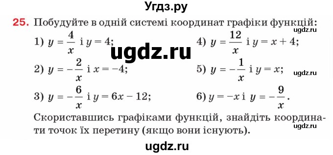 ГДЗ (Учебник) по алгебре 8 класс Тарасенкова Н.А. / повторення номер / розділ 1 / 25