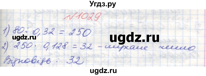 ГДЗ (Решебник №1) по математике 5 класс Мерзляк А.Г. / вправа номер / 1029