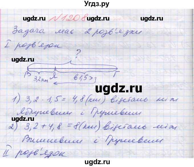 ГДЗ (Решебник №1) по математике 5 класс Мерзляк А.Г. / вправа номер / 1208