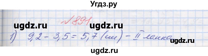 ГДЗ (Решебник №1) по математике 5 класс Мерзляк А.Г. / вправа номер / 891