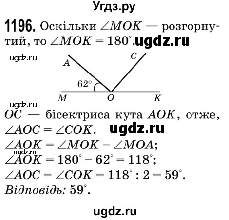 ГДЗ (Решебник №2) по математике 5 класс Мерзляк А.Г. / вправа номер / 1196