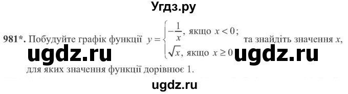 ГДЗ (Учебник) по алгебре 8 класс Кравчук В.Р. / вправа / 981