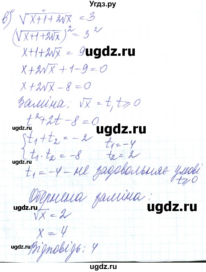 ГДЗ (Решебник) по алгебре 8 класс Кравчук В.Р. / вправа / 1014(продолжение 3)