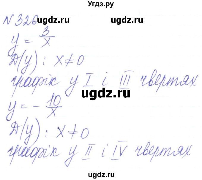 ГДЗ (Решебник) по алгебре 8 класс Кравчук В.Р. / вправа / 326