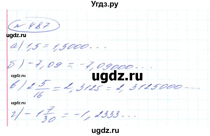 ГДЗ (Решебник) по алгебре 8 класс Кравчук В.Р. / вправа / 487