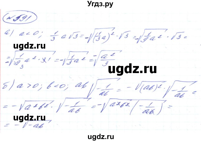 ГДЗ (Решебник) по алгебре 8 класс Кравчук В.Р. / вправа / 591