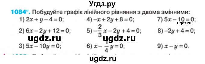 ГДЗ (Учебник) по алгебре 7 класс Тарасенкова Н.А. / вправа номер / 1084