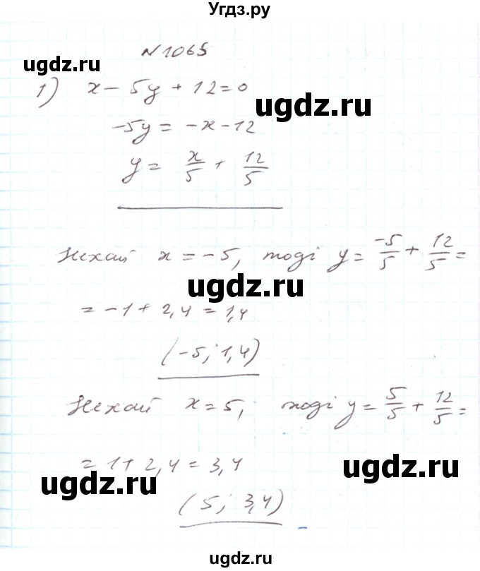 ГДЗ (Решебник) по алгебре 7 класс Тарасенкова Н.А. / вправа номер / 1065
