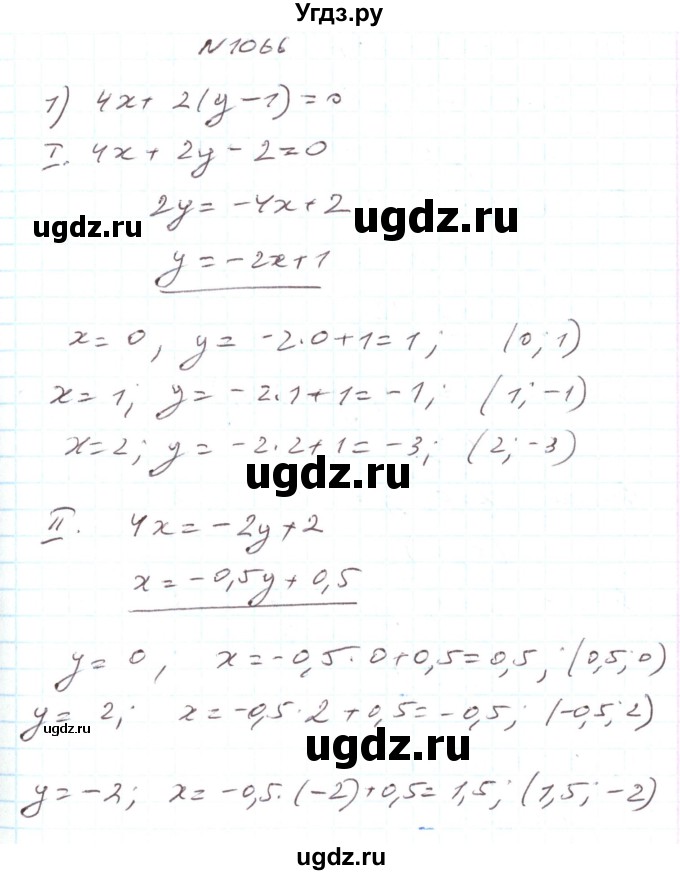 ГДЗ (Решебник) по алгебре 7 класс Тарасенкова Н.А. / вправа номер / 1066