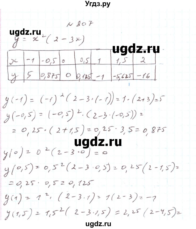 ГДЗ (Решебник) по алгебре 7 класс Тарасенкова Н.А. / вправа номер / 807