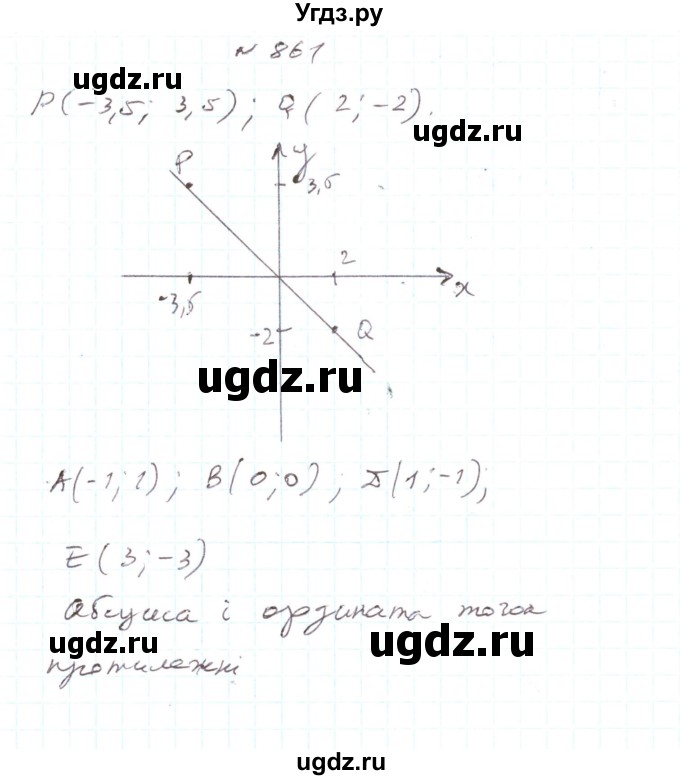 ГДЗ (Решебник) по алгебре 7 класс Тарасенкова Н.А. / вправа номер / 861
