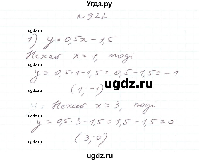ГДЗ (Реешбник) по алгебре 7 класс Тарасенкова Н.А. / вправа номер / 922