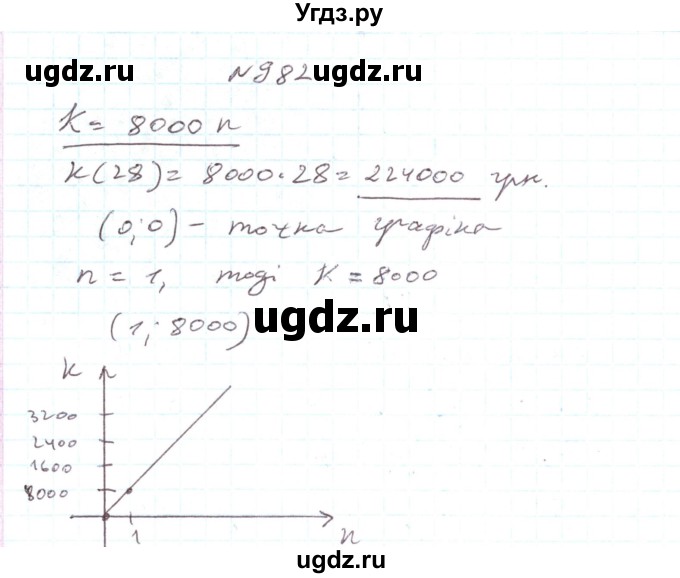 ГДЗ (Реешбник) по алгебре 7 класс Тарасенкова Н.А. / вправа номер / 982