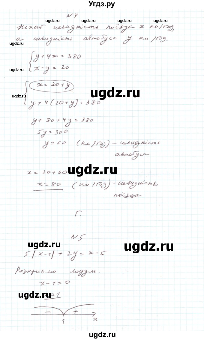 ГДЗ (Решебник) по алгебре 7 класс Тарасенкова Н.А. / тестові завдання. розділ номер / 5(продолжение 2)