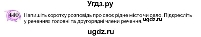 ГДЗ (Учебник) по украинскому языку 5 класс Ермоленко С.Я. / вправа номер / 440