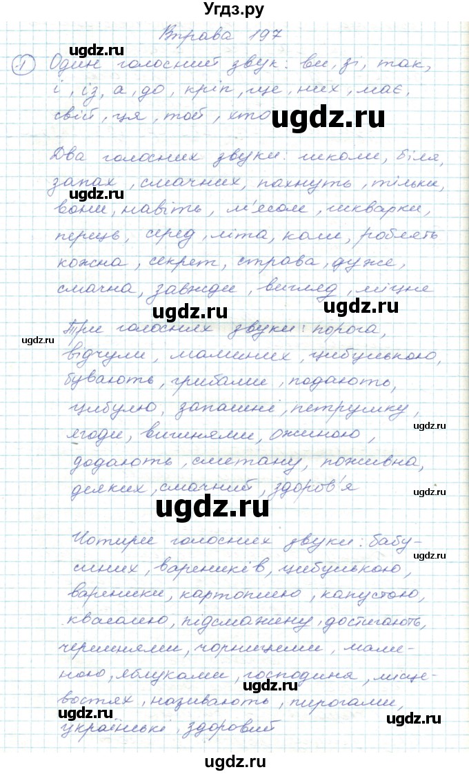 ГДЗ (Решебник) по украинскому языку 5 класс Ермоленко С.Я. / вправа номер / 197