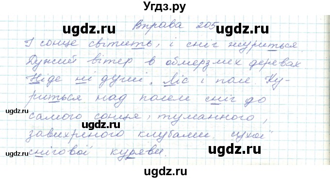 ГДЗ (Решебник) по украинскому языку 5 класс Ермоленко С.Я. / вправа номер / 205