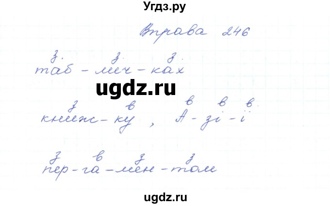 ГДЗ (Решебник) по украинскому языку 5 класс Ермоленко С.Я. / вправа номер / 246