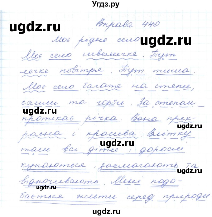 ГДЗ (Решебник) по украинскому языку 5 класс Ермоленко С.Я. / вправа номер / 440