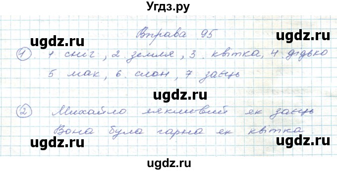 ГДЗ (Решебник) по украинскому языку 5 класс Ермоленко С.Я. / вправа номер / 95