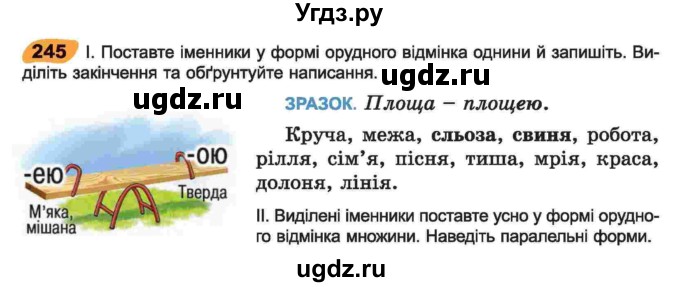 ГДЗ (Учебник) по украинскому языку 6 класс Заболотний О.В. / вправа номер / 245